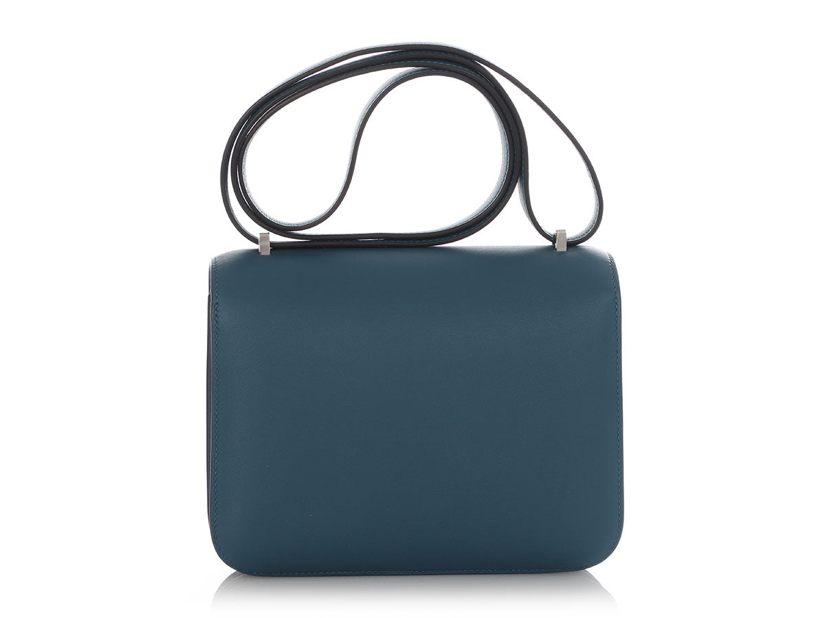 Hermès Bleu Colvert and Bleu Lin Swift Constance Verso 18 - Image 4