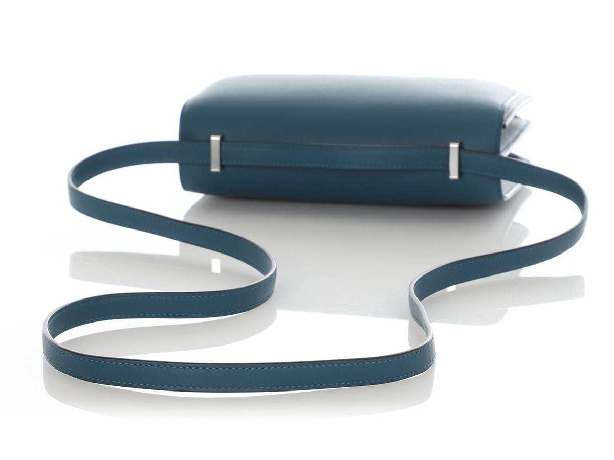 Hermès Bleu Colvert and Bleu Lin Swift Constance Verso 18 - Image 7