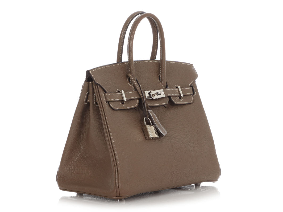 Hermès Etoupe Chèvre Mysore Birkin 25 - Image 5
