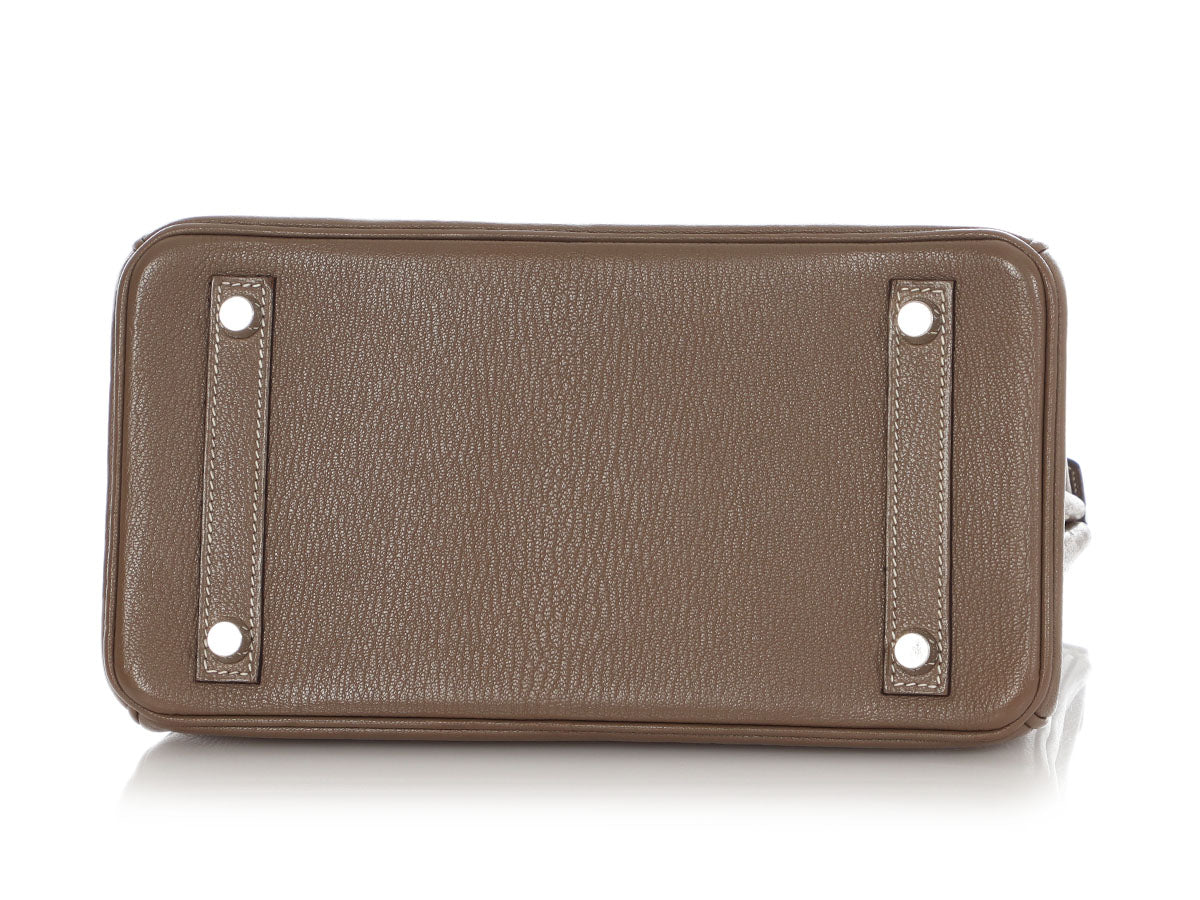 Hermès Etoupe Chèvre Mysore Birkin 25 - Image 6