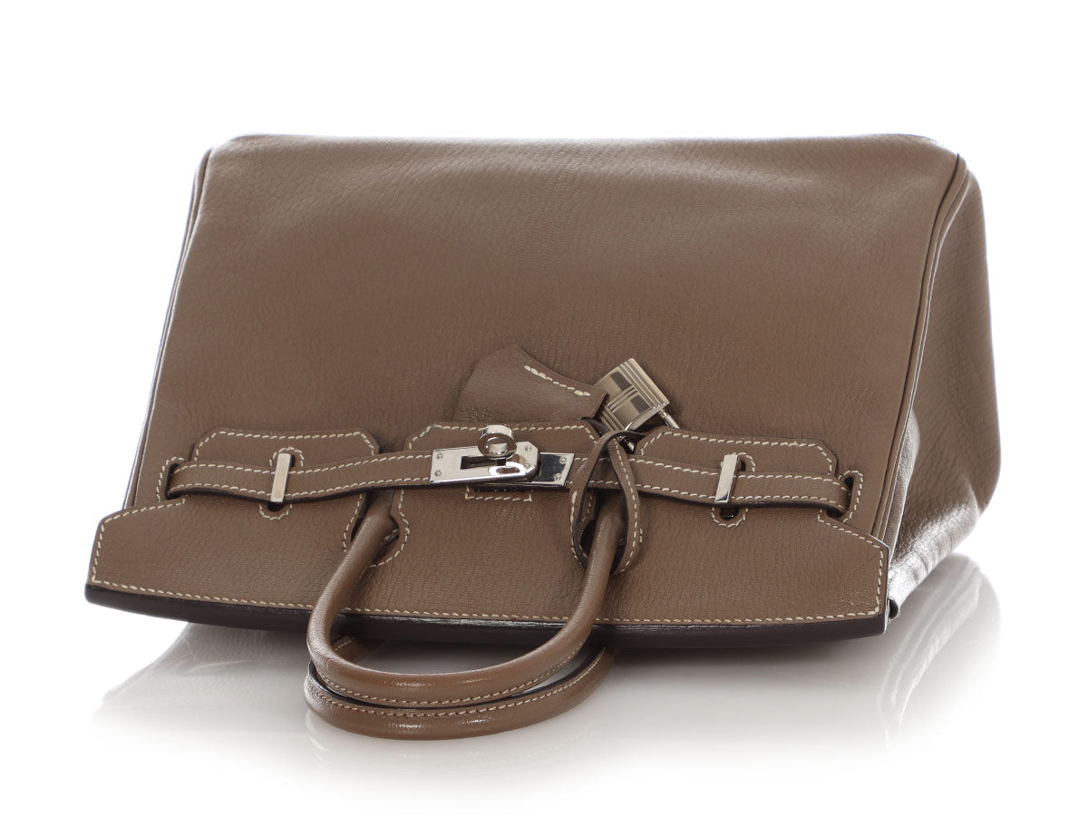 Hermès Etoupe Chèvre Mysore Birkin 25 - Image 7