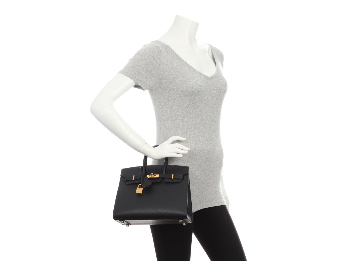 Hermès Black Epsom Sellier Birkin 25 - Image 12
