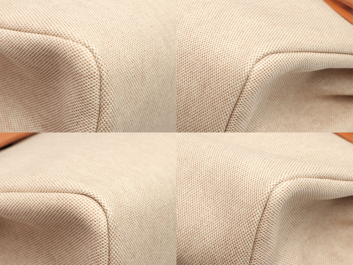 Hermès Beige Toile and Gold Vache Hunter Herbag 31 - Image 9