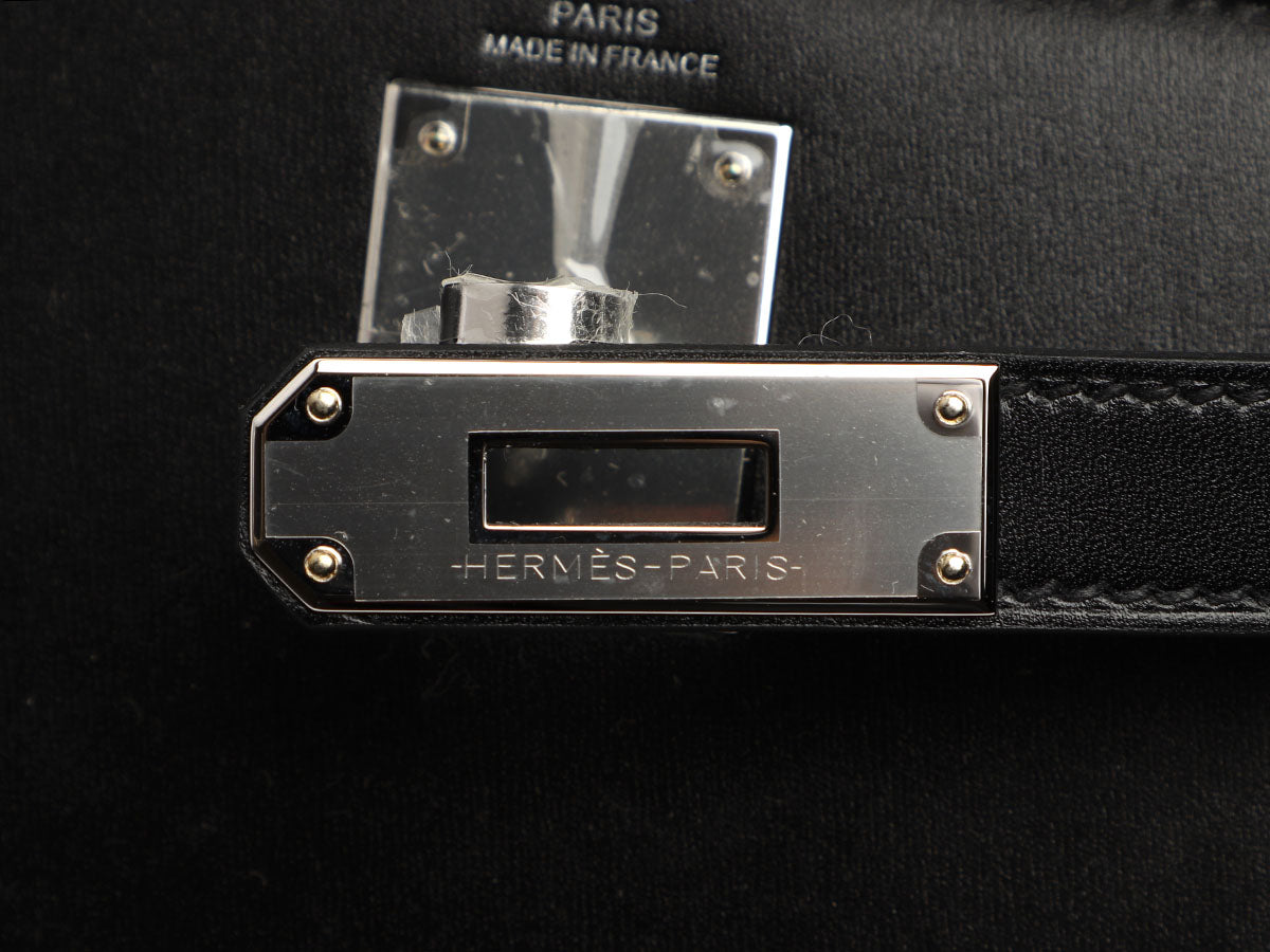 Hermès Black Box Calfskin Kelly 28 - Image 10