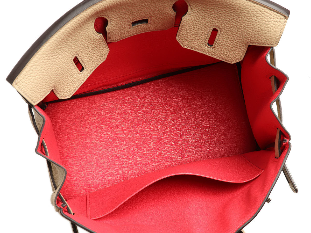 Hermès Trench and Bougainvillea Togo Verso Birkin 25 - Image 9