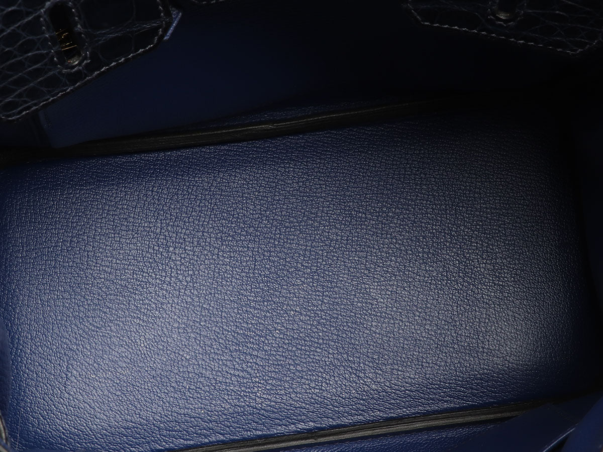 Hermès Bleu Saphir and Bleu Marine Birkin Touch 25 - Image 9