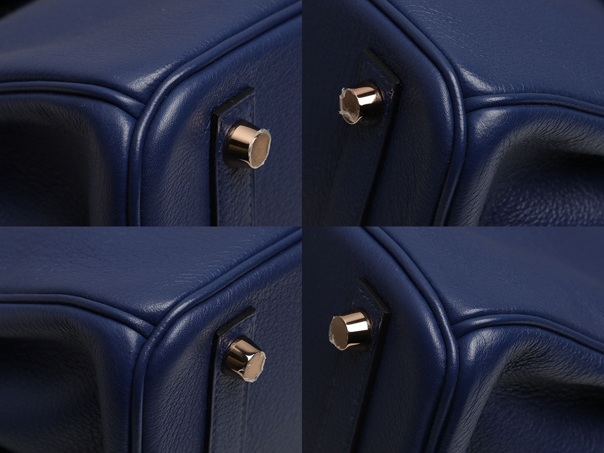 Hermès Bleu Saphir and Bleu Marine Birkin Touch 25 - Image 11
