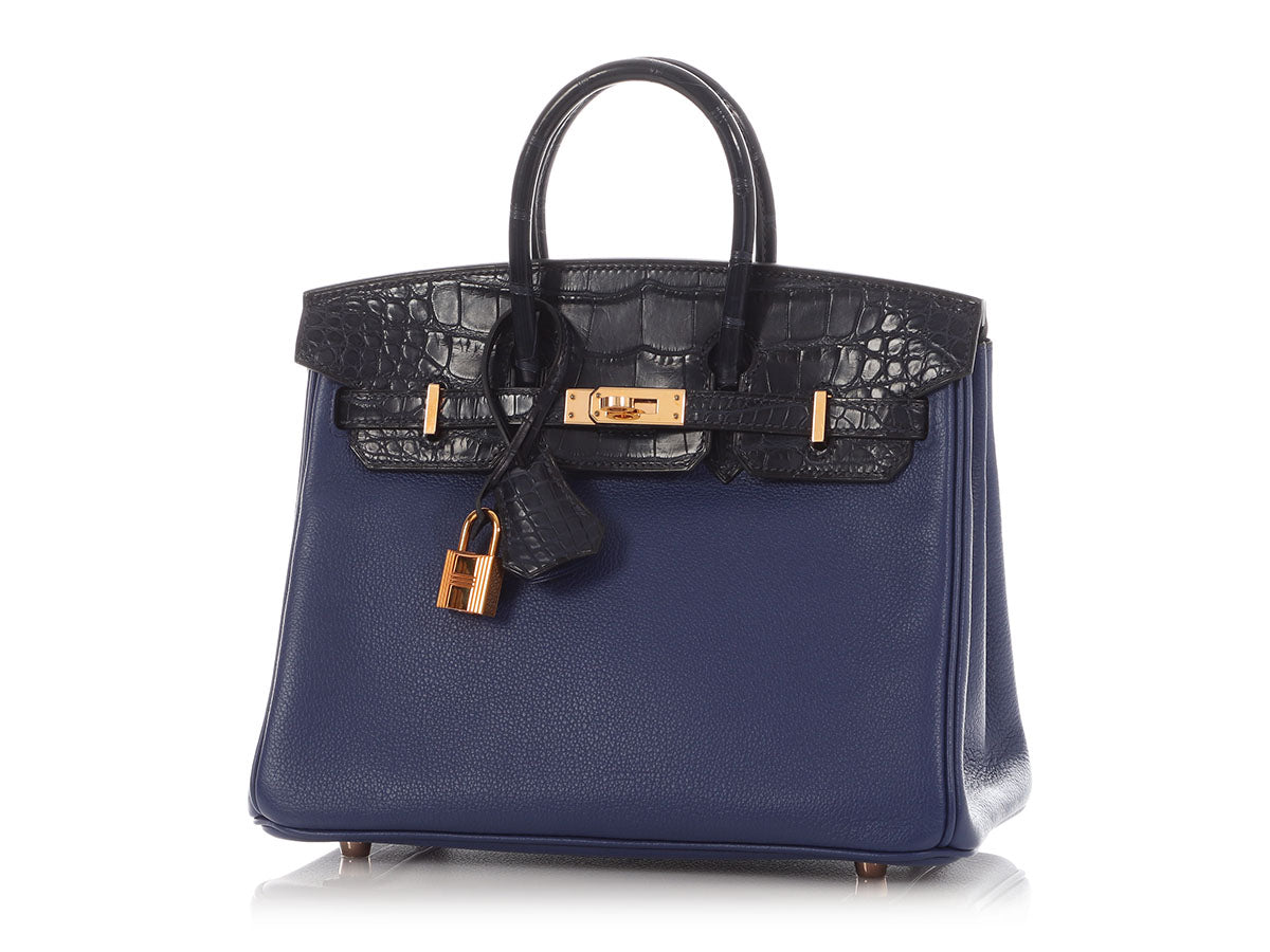Hermès Bleu Saphir and Bleu Marine Birkin Touch 25 - Image 3