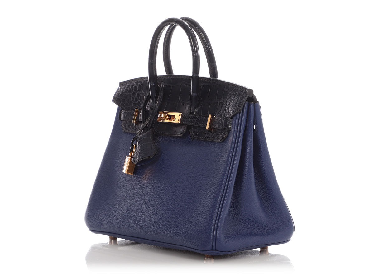 Hermès Bleu Saphir and Bleu Marine Birkin Touch 25 - Image 4