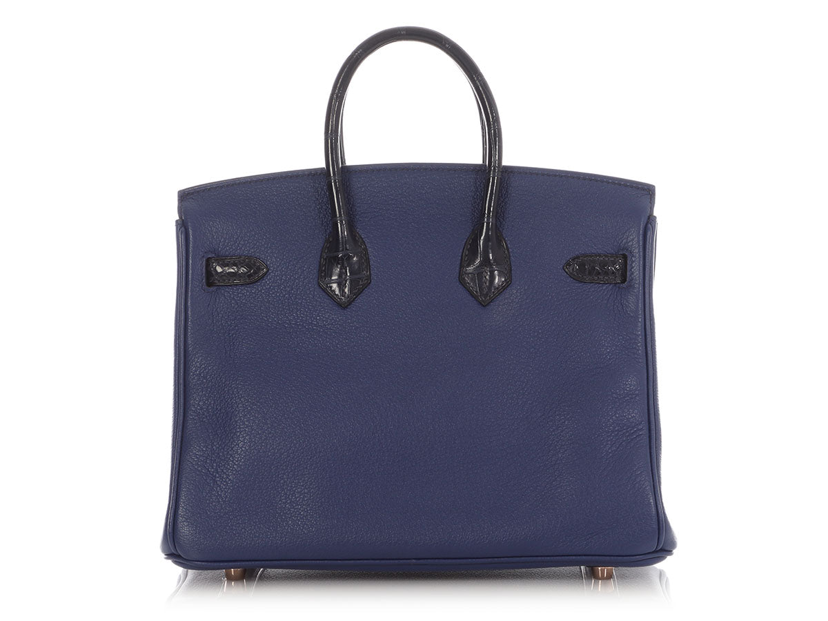 Hermès Bleu Saphir and Bleu Marine Birkin Touch 25 - Image 5