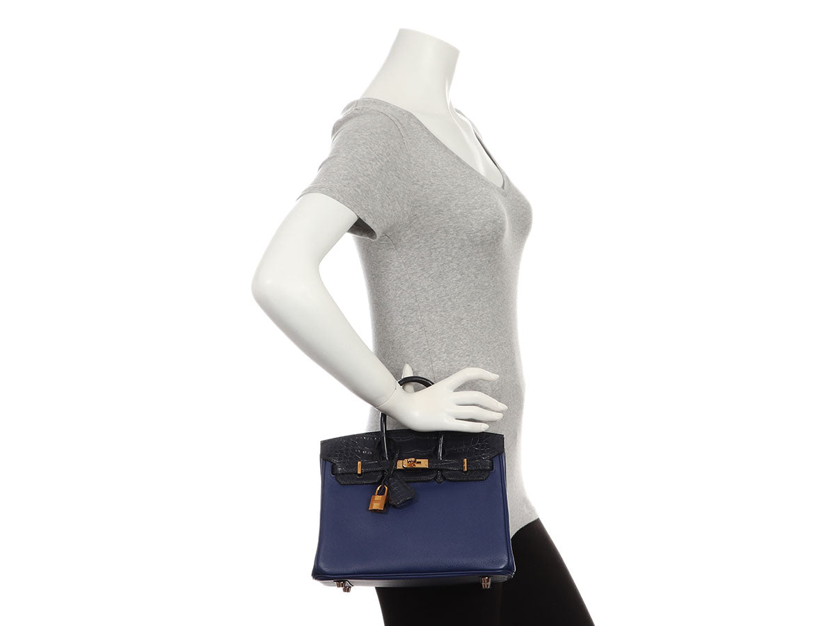 Hermès Bleu Saphir and Bleu Marine Birkin Touch 25 - Image 12