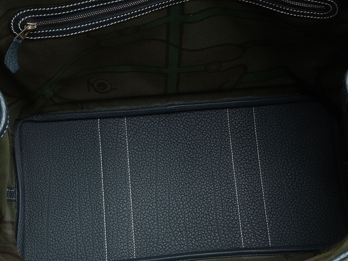 Hermès Bleu de Prusse Negonda Garden Party 36 Tissage Twill Quadrige - Image 5