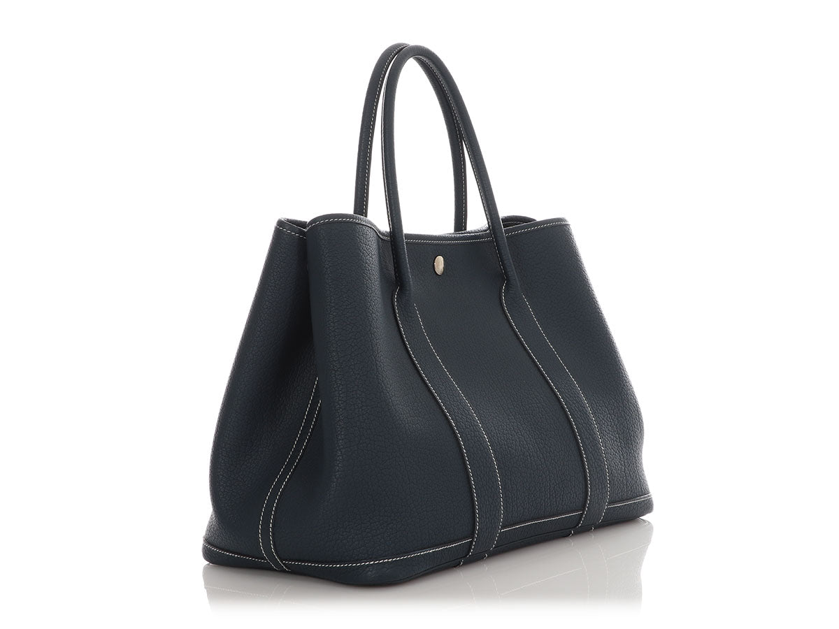 Hermès Bleu de Prusse Negonda Garden Party 36 Tissage Twill Quadrige - Image 6