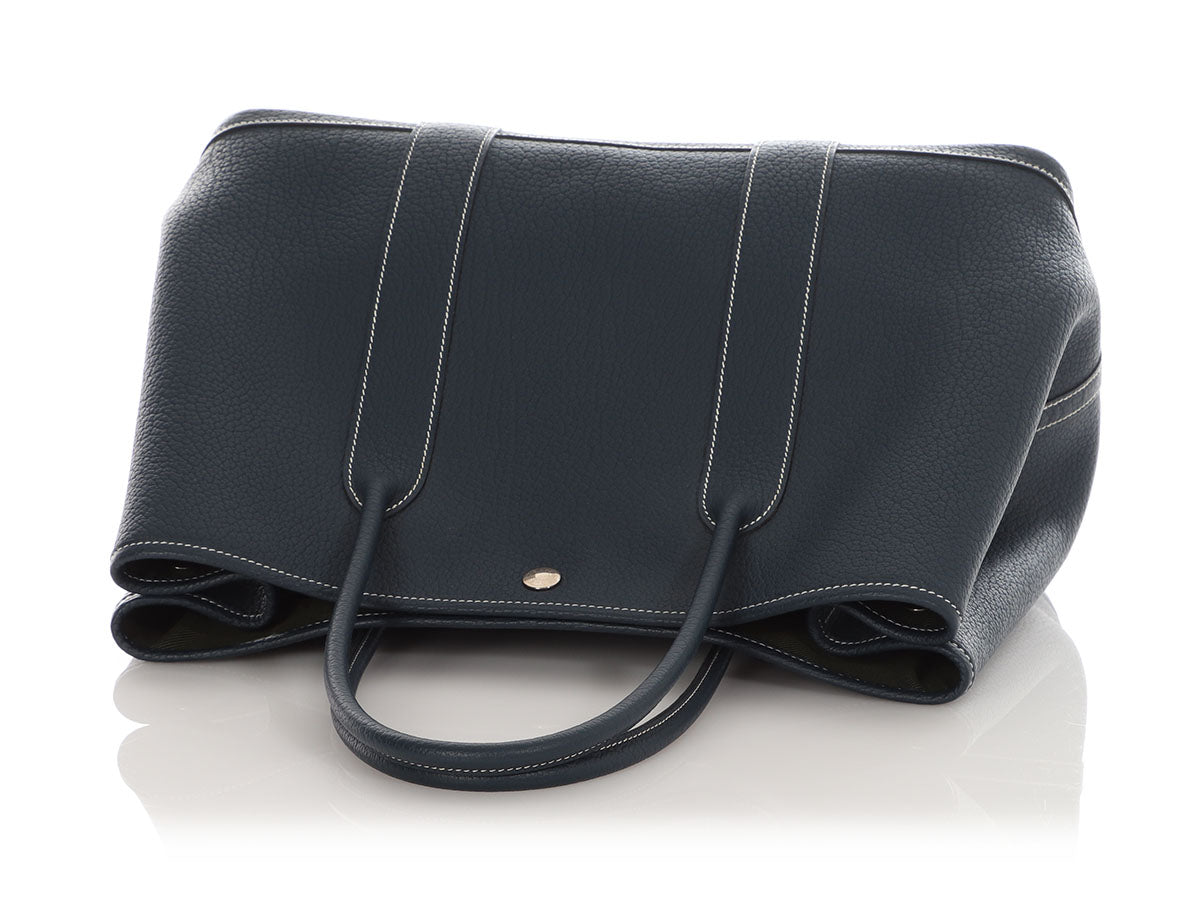 Hermès Bleu de Prusse Negonda Garden Party 36 Tissage Twill Quadrige - Image 8