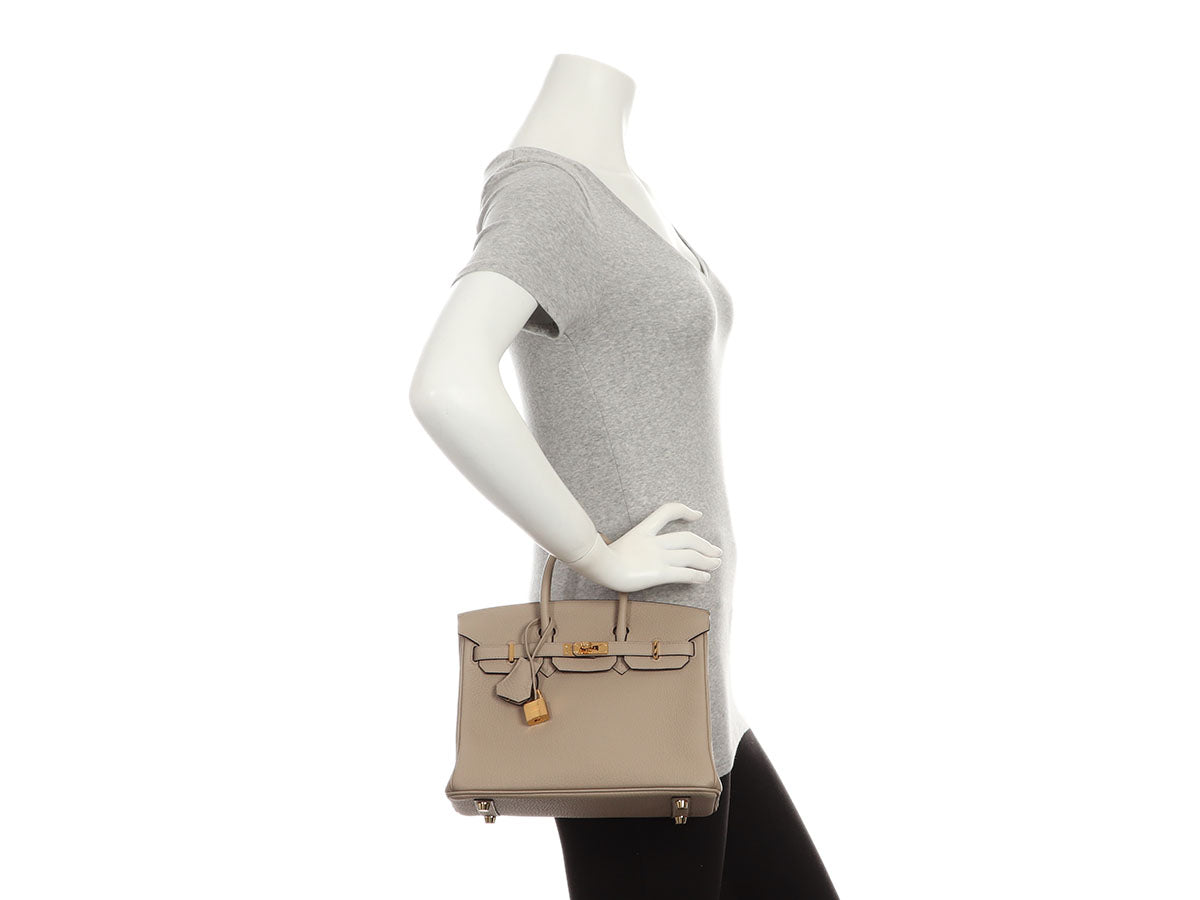 Hermès Gris Tourterelle Togo Birkin 25 - Image 12