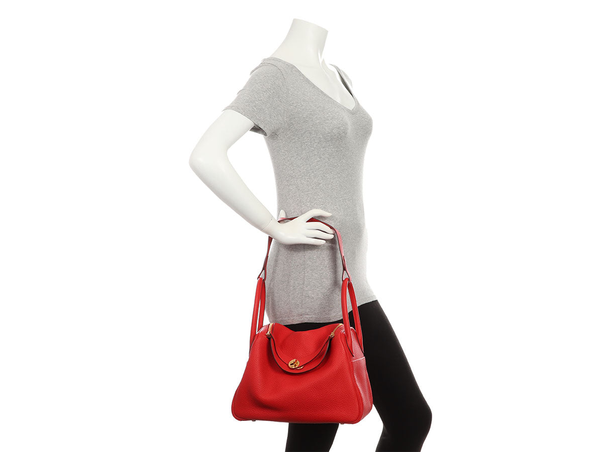 Hermès Rouge de Coeur Clémence Lindy 30 - Image 11