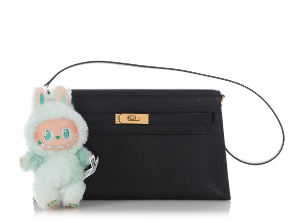 Hermès Noir Chèvre Kelly Elan