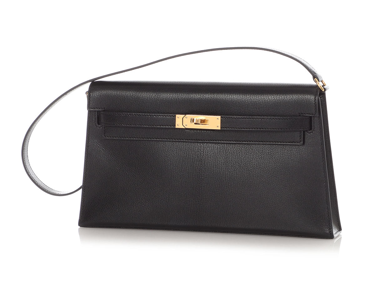 Hermès Noir Chèvre Kelly Elan - Image 3