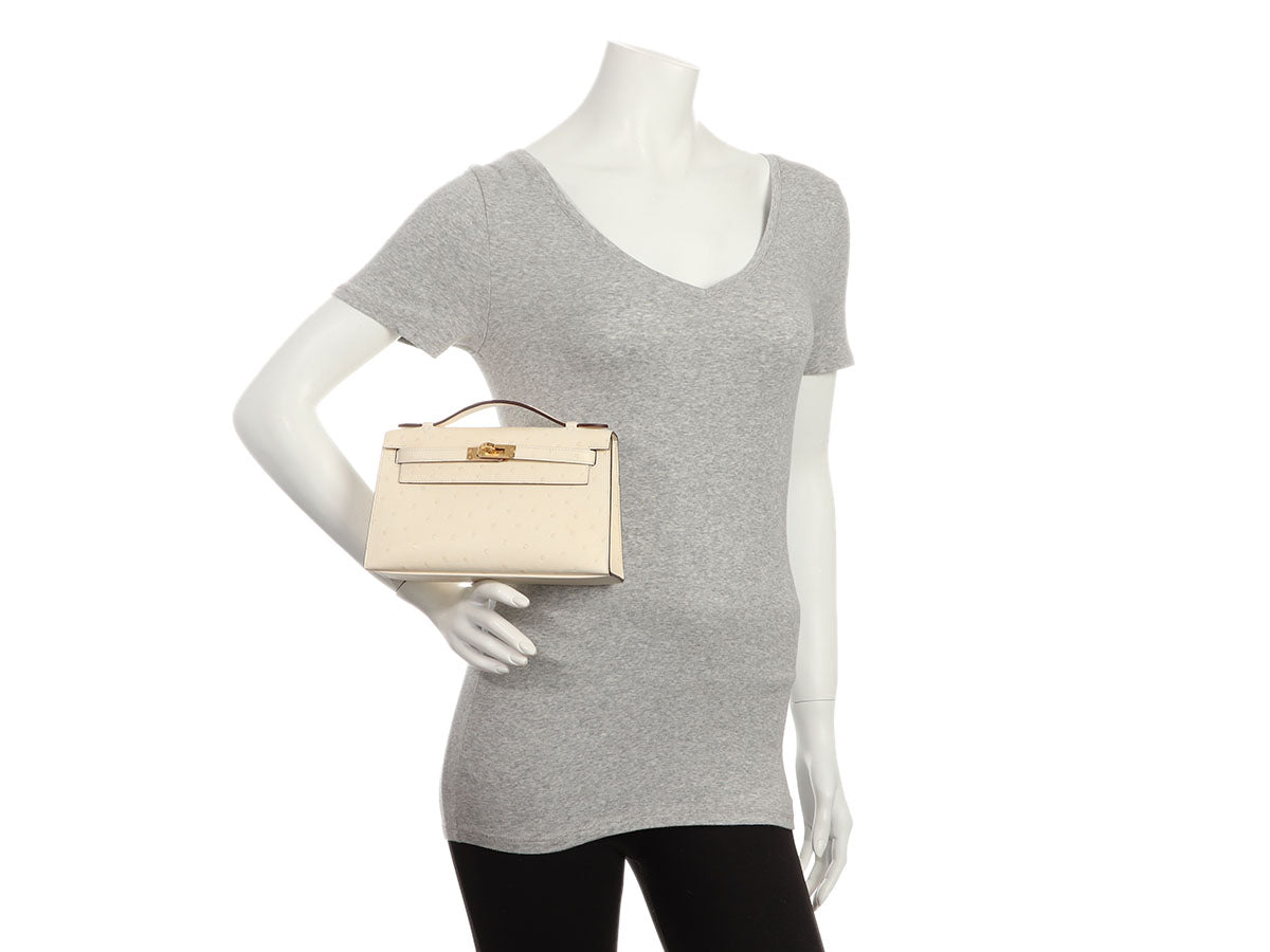 Hermès Nata Ostrich Kelly Pochette - Image 12