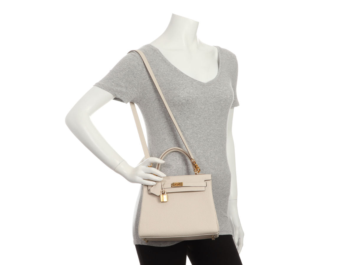 Hermès Craie Togo Kelly 25 - Image 11