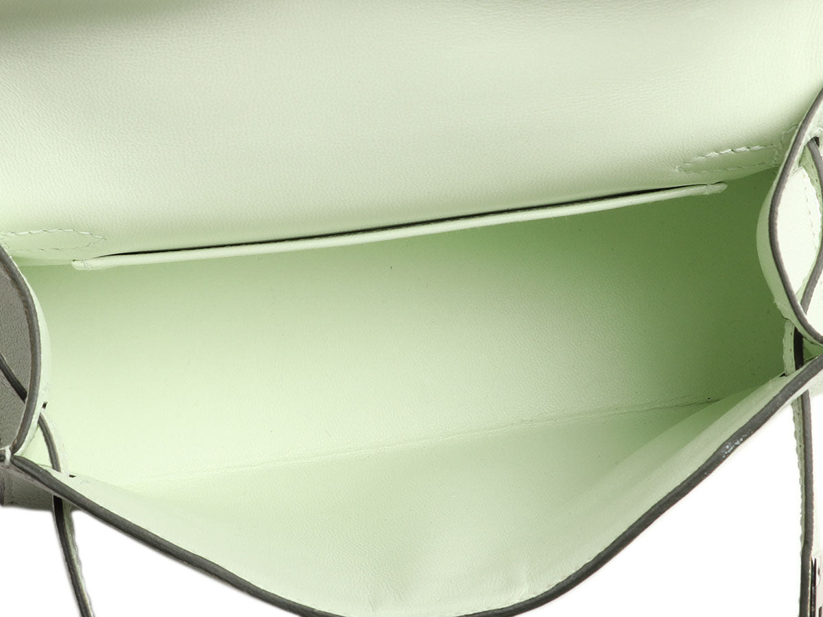 Hermès Mini Vert Fizz Chèvre Kelly 20 - Image 10