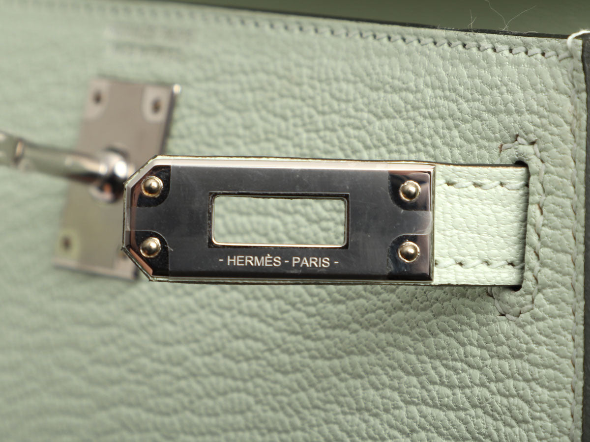 Hermès Mini Vert Fizz Chèvre Kelly 20 - Image 11