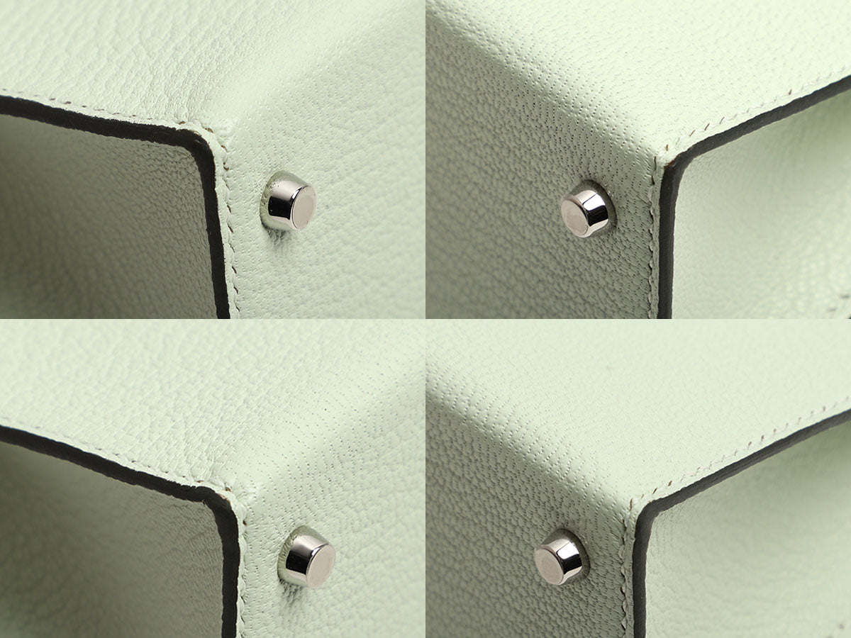 Hermès Mini Vert Fizz Chèvre Kelly 20 - Image 9