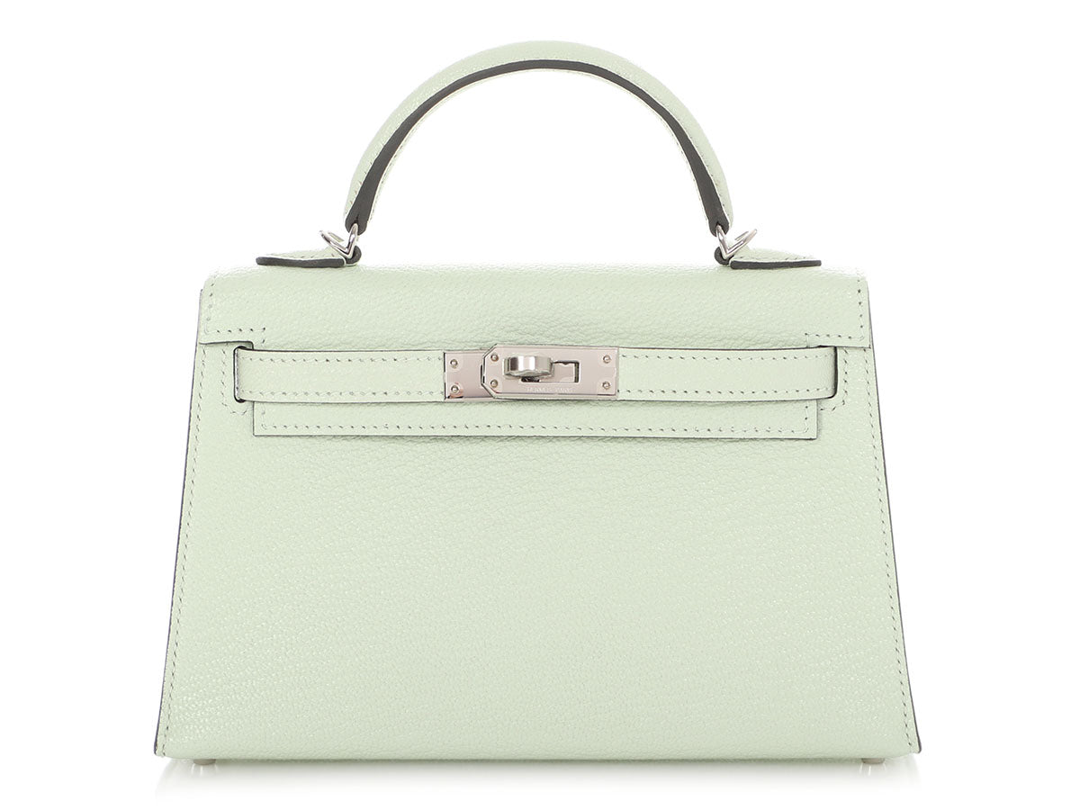 Hermès Mini Vert Fizz Chèvre Kelly 20 - Image 2