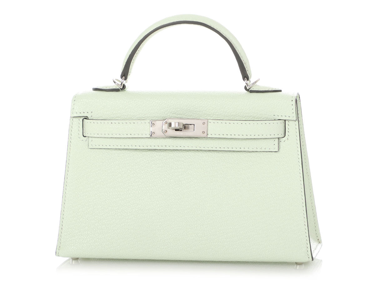 Hermès Mini Vert Fizz Chèvre Kelly 20 - Image 3