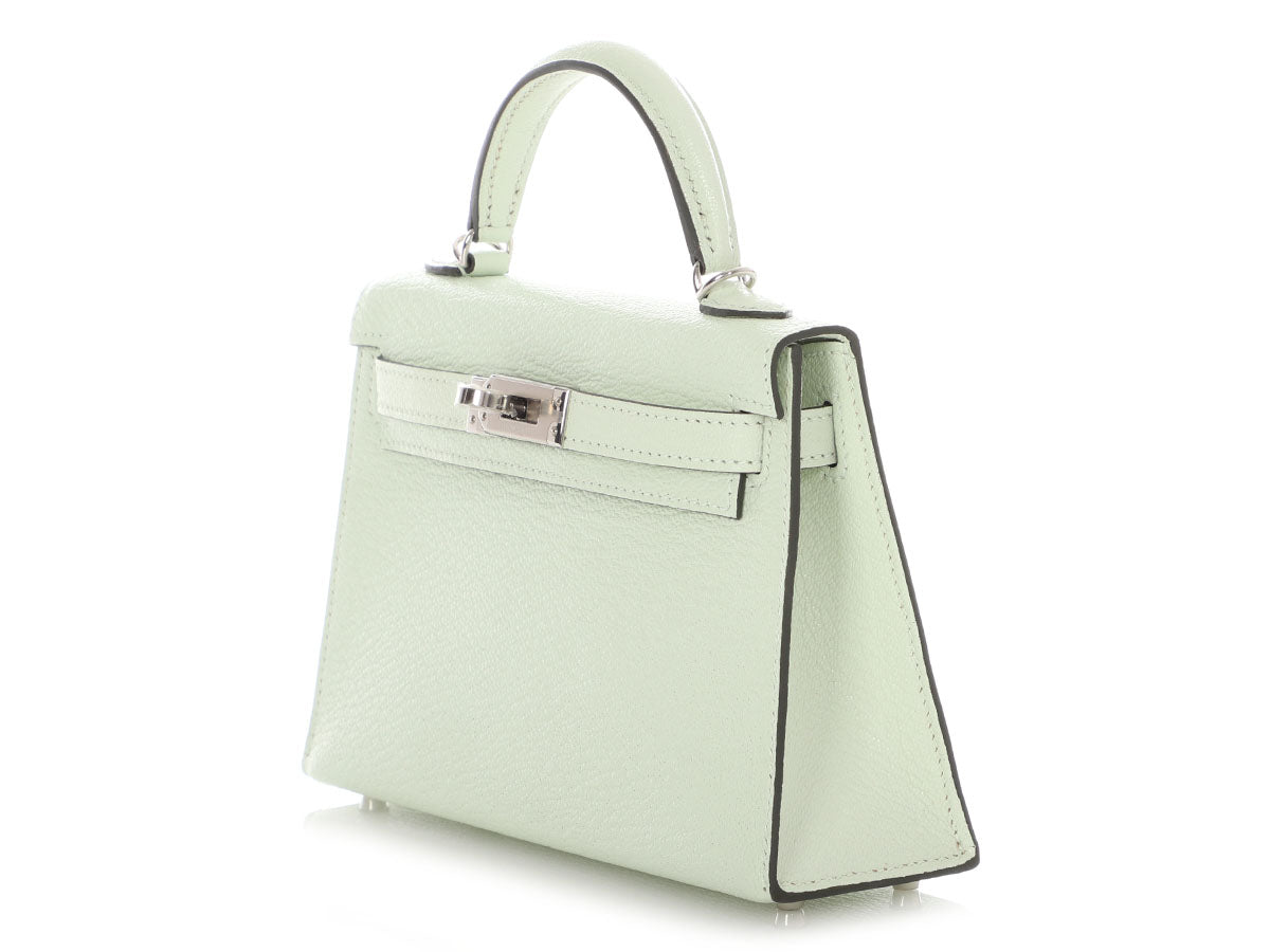 Hermès Mini Vert Fizz Chèvre Kelly 20 - Image 4