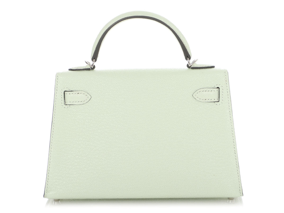 Hermès Mini Vert Fizz Chèvre Kelly 20 - Image 5