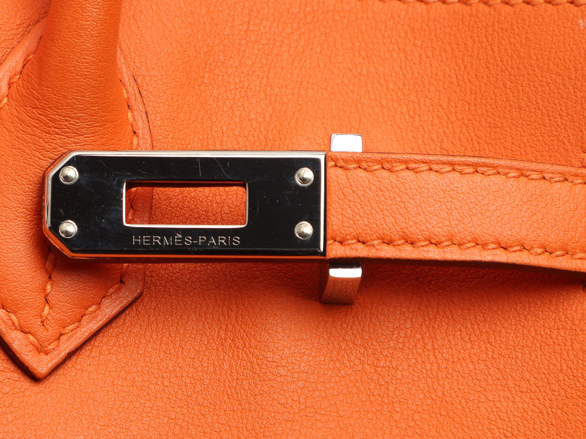 Hermès Orange Swift Birkin 25 - Image 9