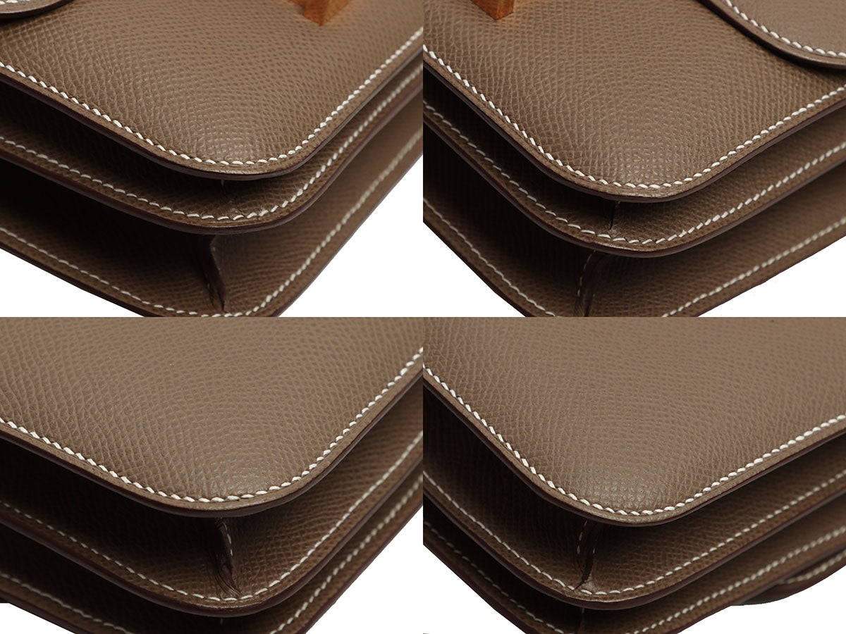 Hermès Etoupe Epsom Constance Mirror 18 - Image 9