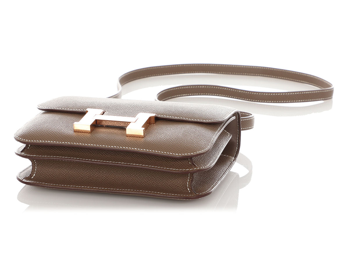 Hermès Etoupe Epsom Constance Mirror 18 - Image 6