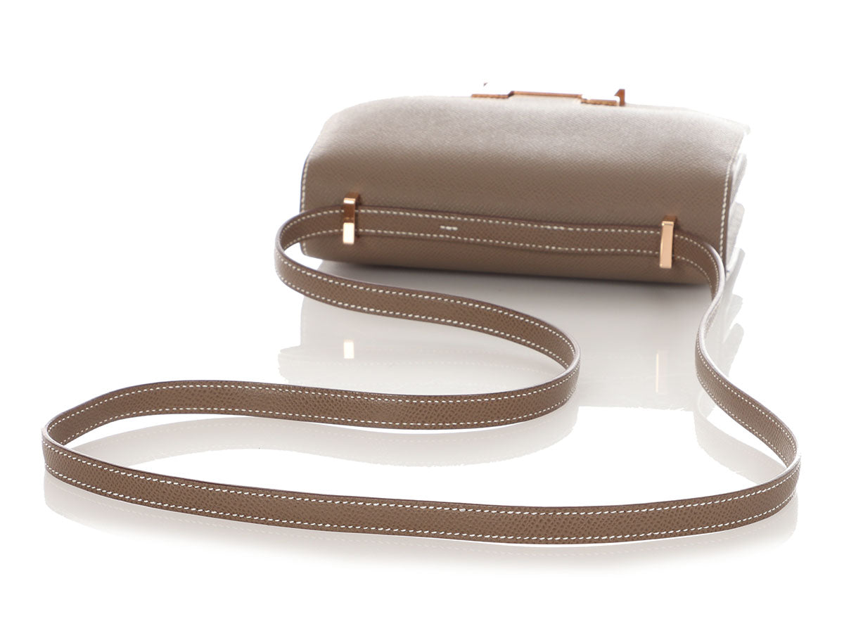 Hermès Etoupe Epsom Constance Mirror 18 - Image 7