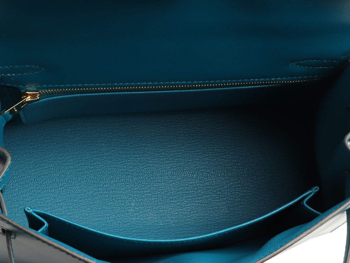 Hermès Bleu Izmir Tadelakt Kelly 25 - Image 10
