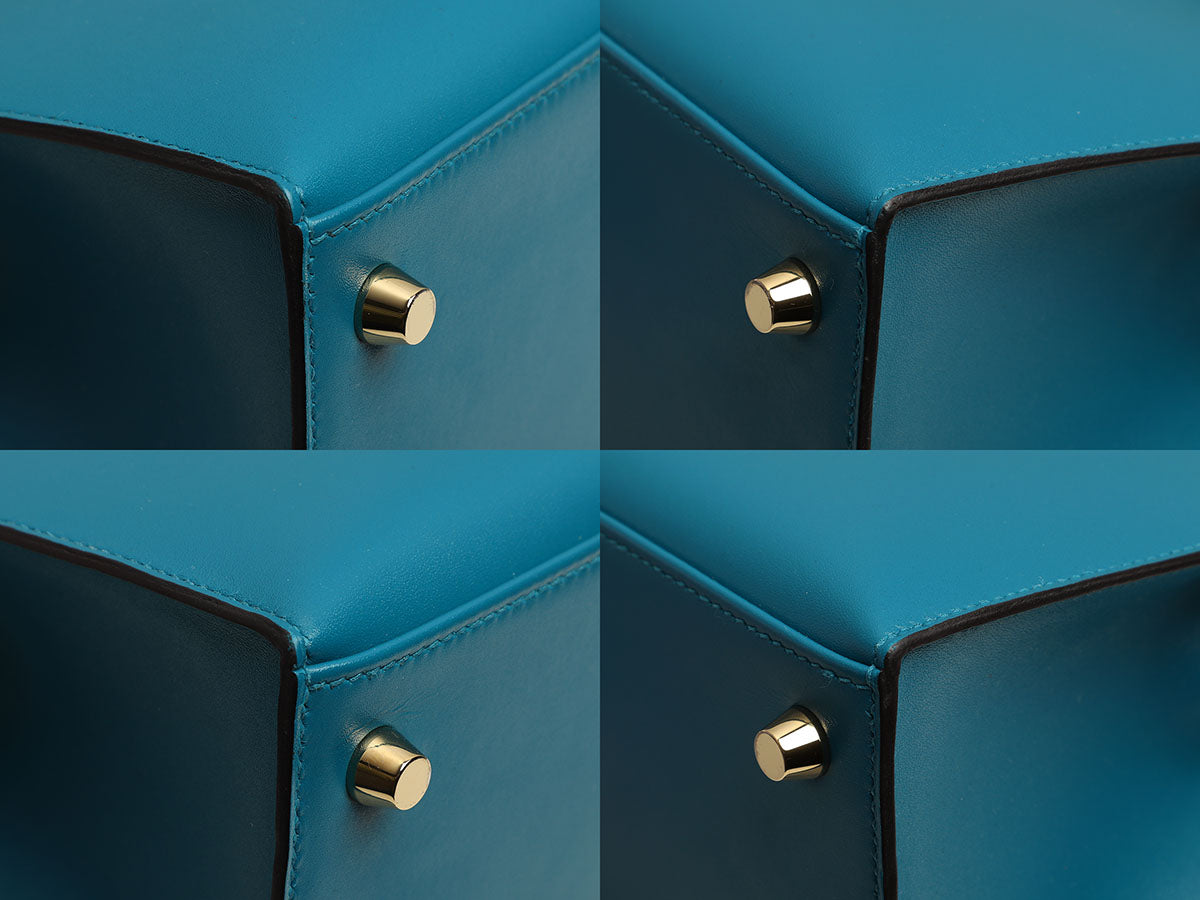 Hermès Bleu Izmir Tadelakt Kelly 25 - Image 9