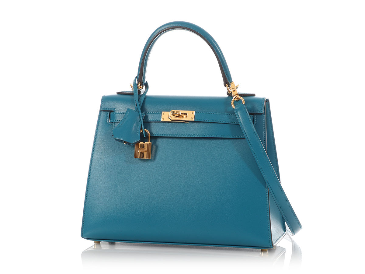 Hermès Bleu Izmir Tadelakt Kelly 25 - Image 2