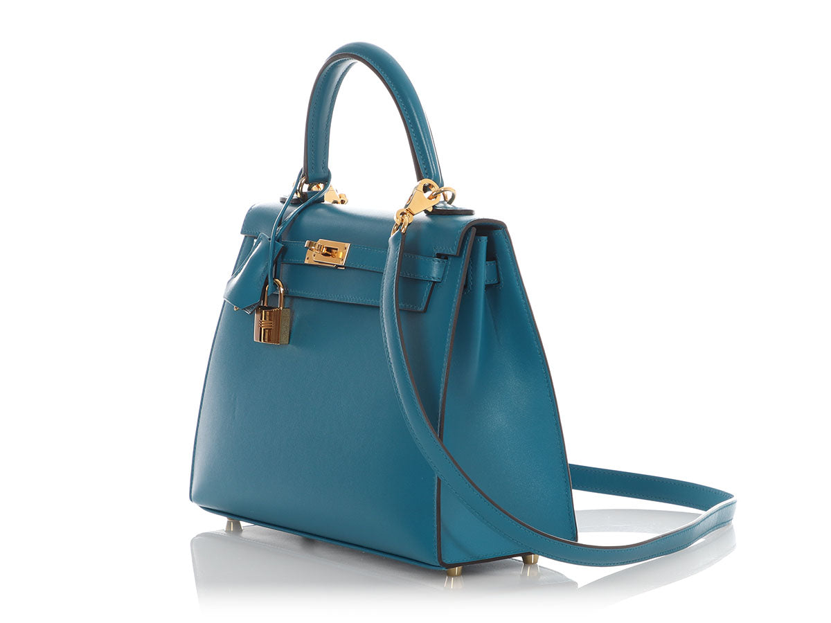 Hermès Bleu Izmir Tadelakt Kelly 25 - Image 3