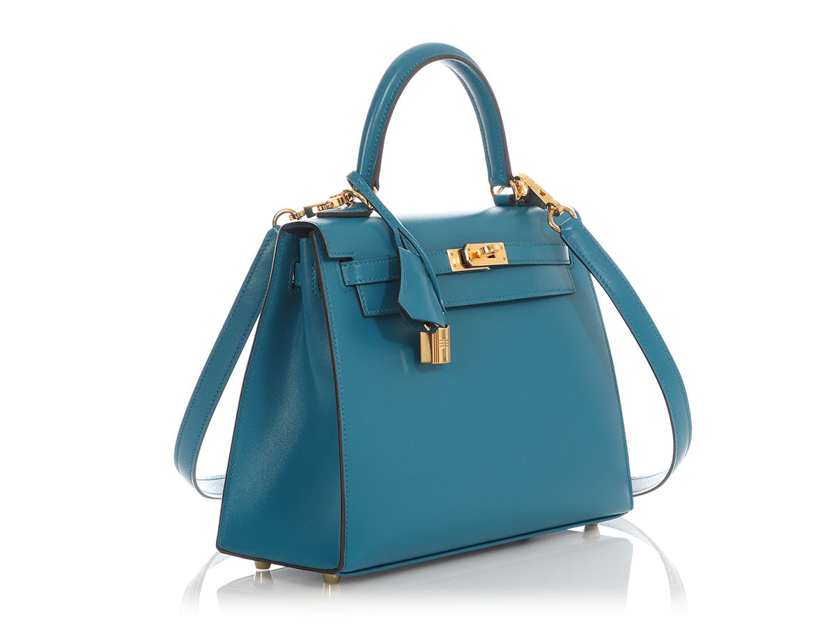Hermès Bleu Izmir Tadelakt Kelly 25 - Image 5