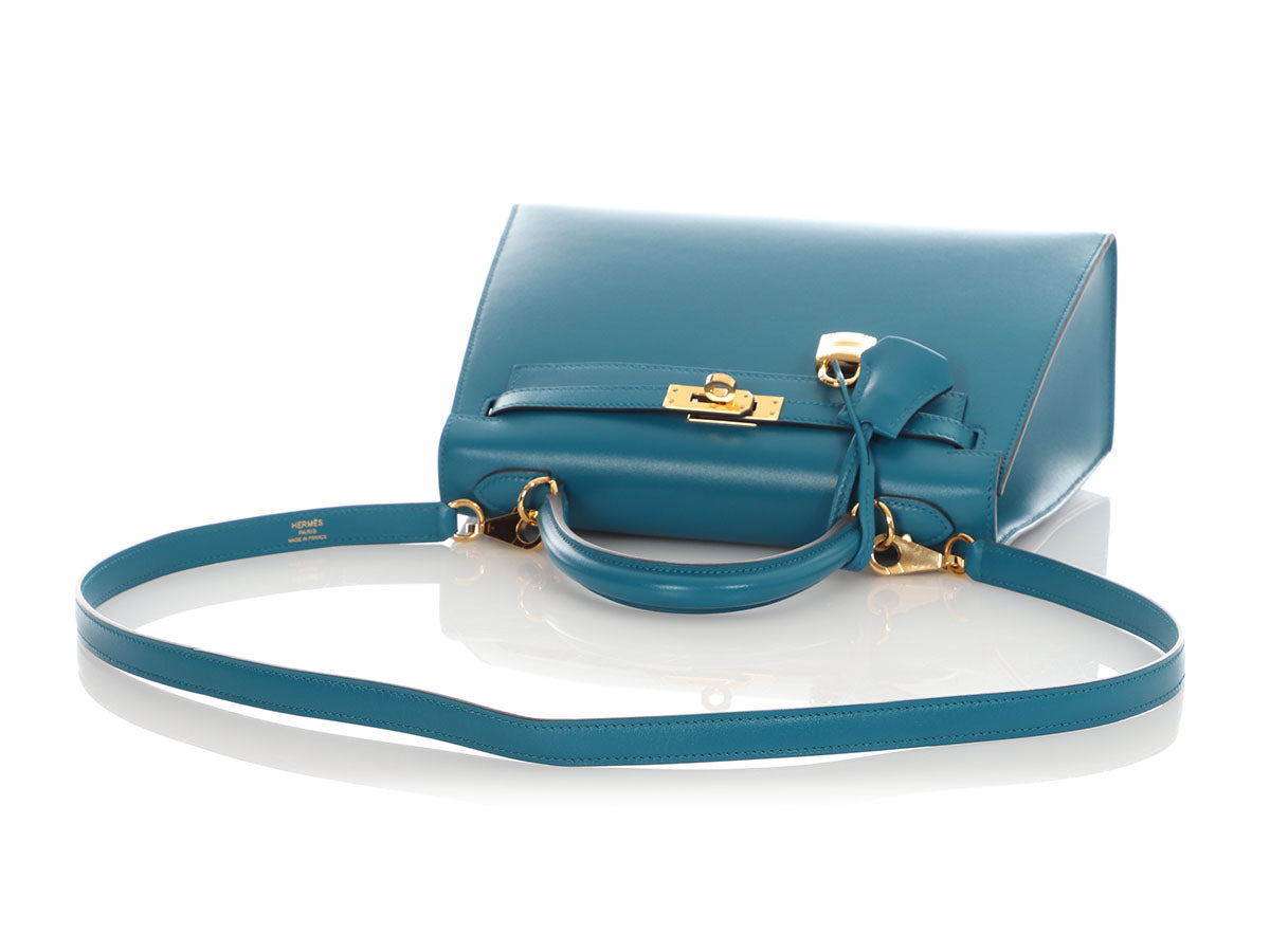 Hermès Bleu Izmir Tadelakt Kelly 25 - Image 7