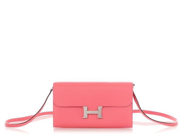 Hermès Rose Azalée Chèvre Constance to Go