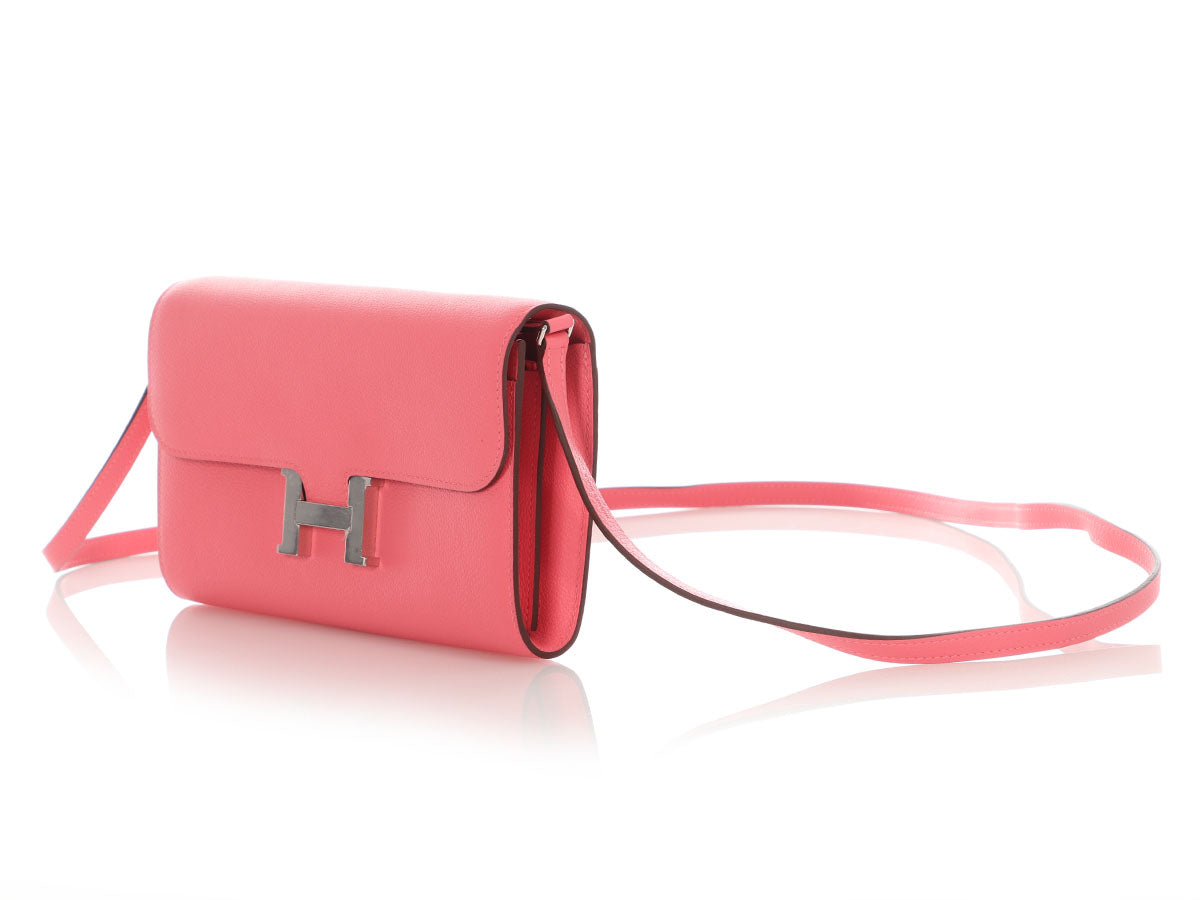 Hermès Rose Azalée Chèvre Constance to Go - Image 3