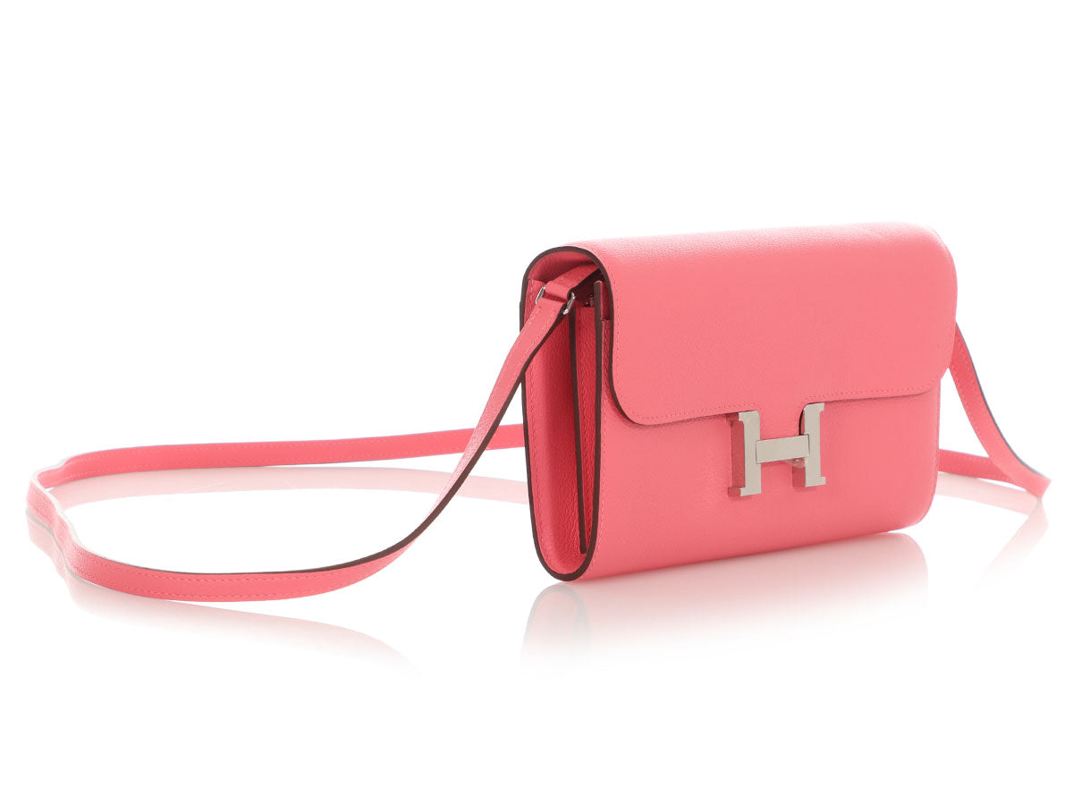 Hermès Rose Azalée Chèvre Constance to Go - Image 5