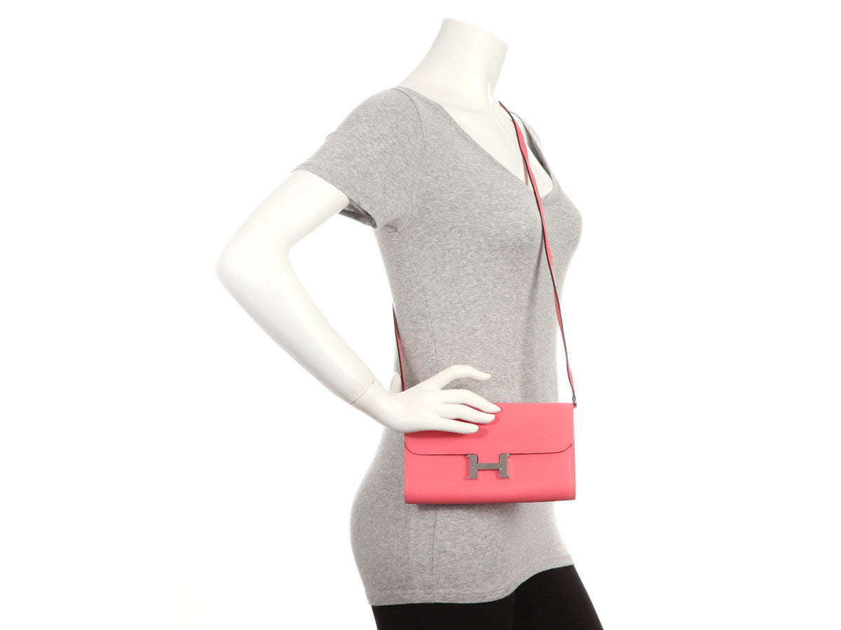 Hermès Rose Azalée Chèvre Constance to Go - Image 11