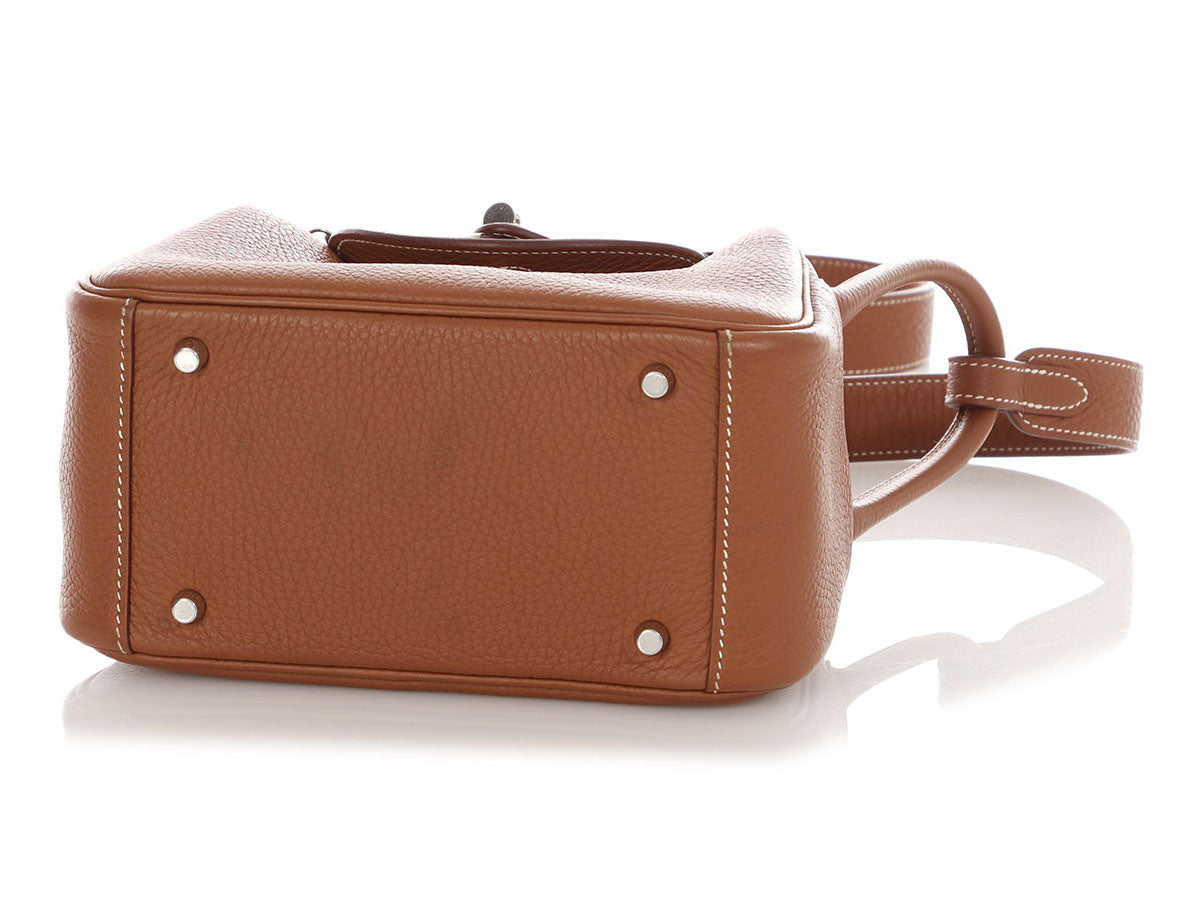 Hermès Mini Gold Clémence Lindy 20 - Image 7