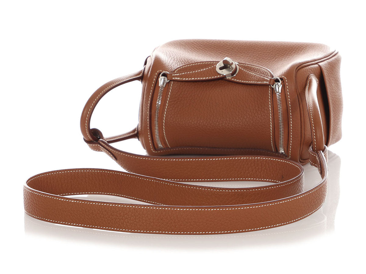 Hermès Mini Gold Clémence Lindy 20 - Image 8