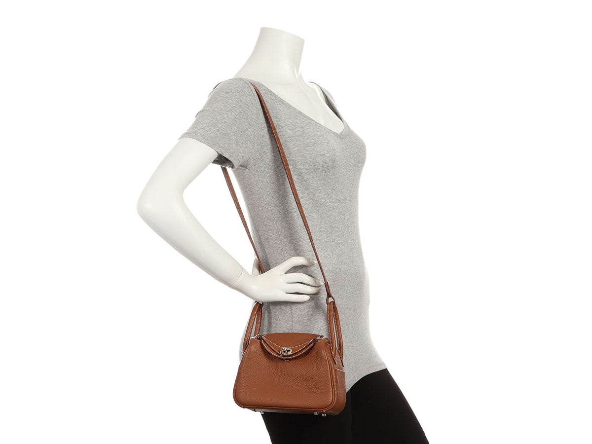 Hermès Mini Gold Clémence Lindy 20 - Image 11