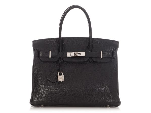 Hermès Black Clémence Birkin 30
