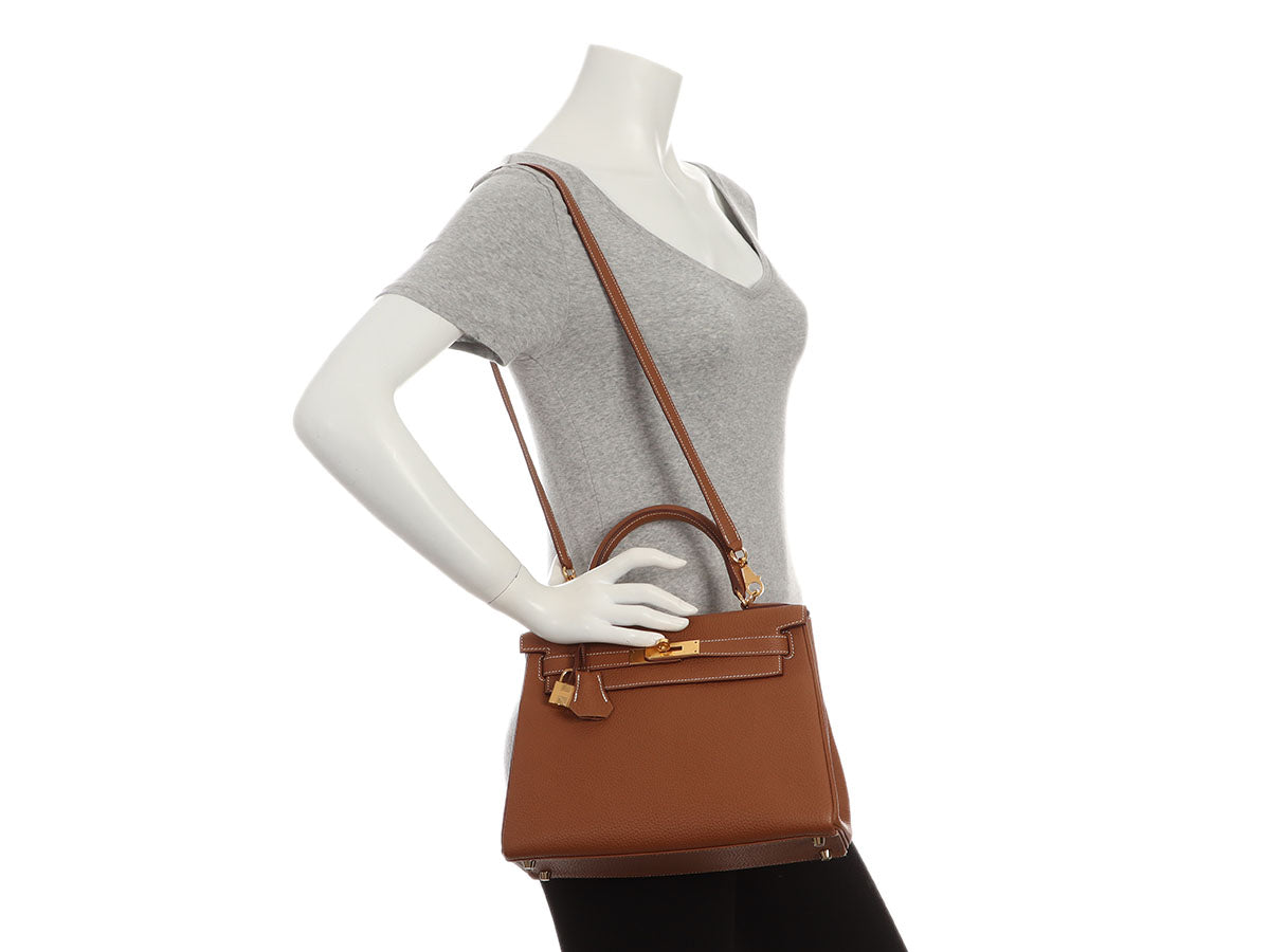 Hermès Gold Togo Kelly 28 - Image 11